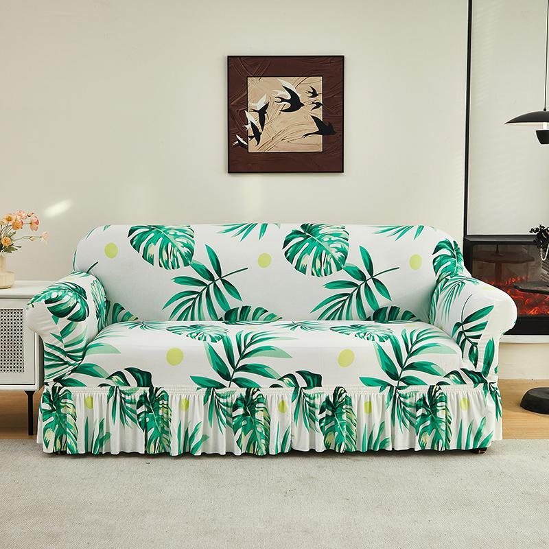 Stretch Floral Couch Cover Sofa Covers Washable Furniture Protector For Dogs Corner Sofa Skirt 1/2/3/4 Seater Sofa Slipcovers