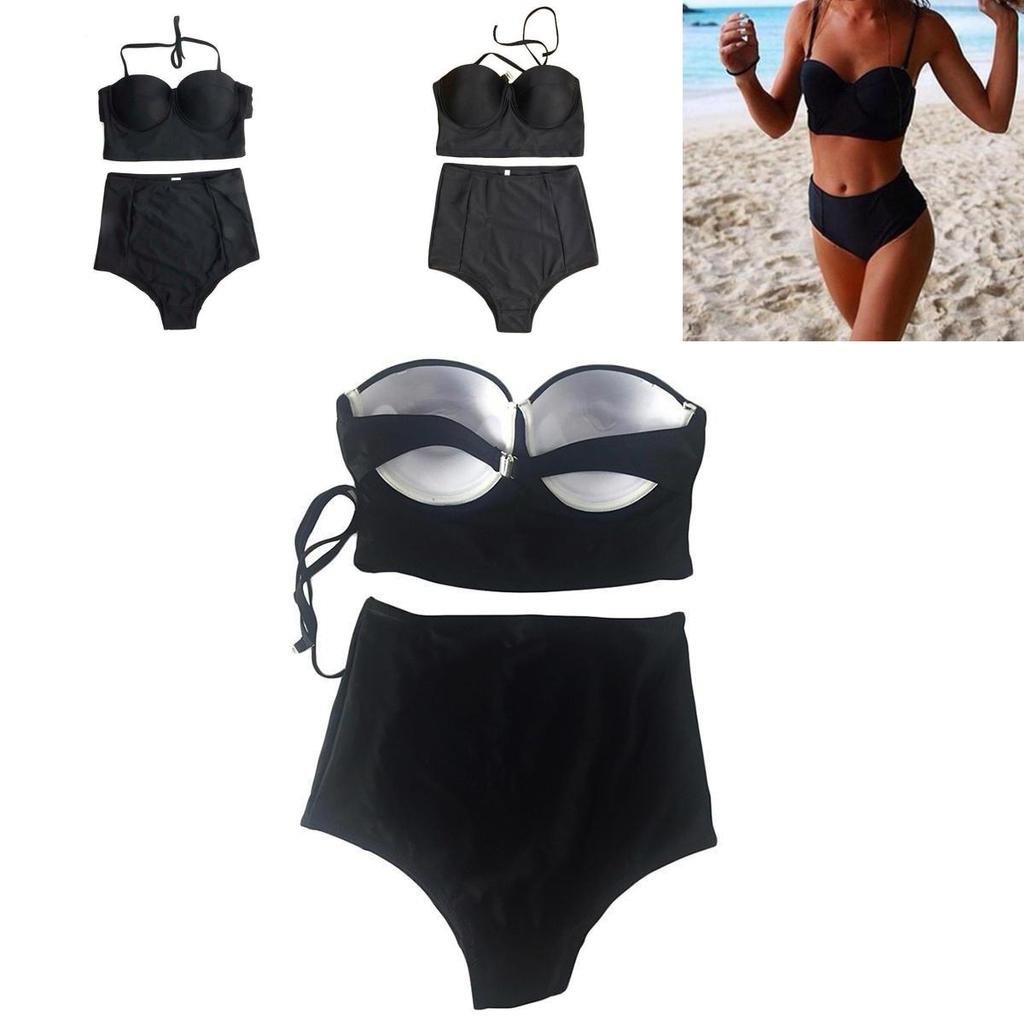 Vintage High Waist Bikini Monokini Swimwear Set For Women With Timeless Elegance