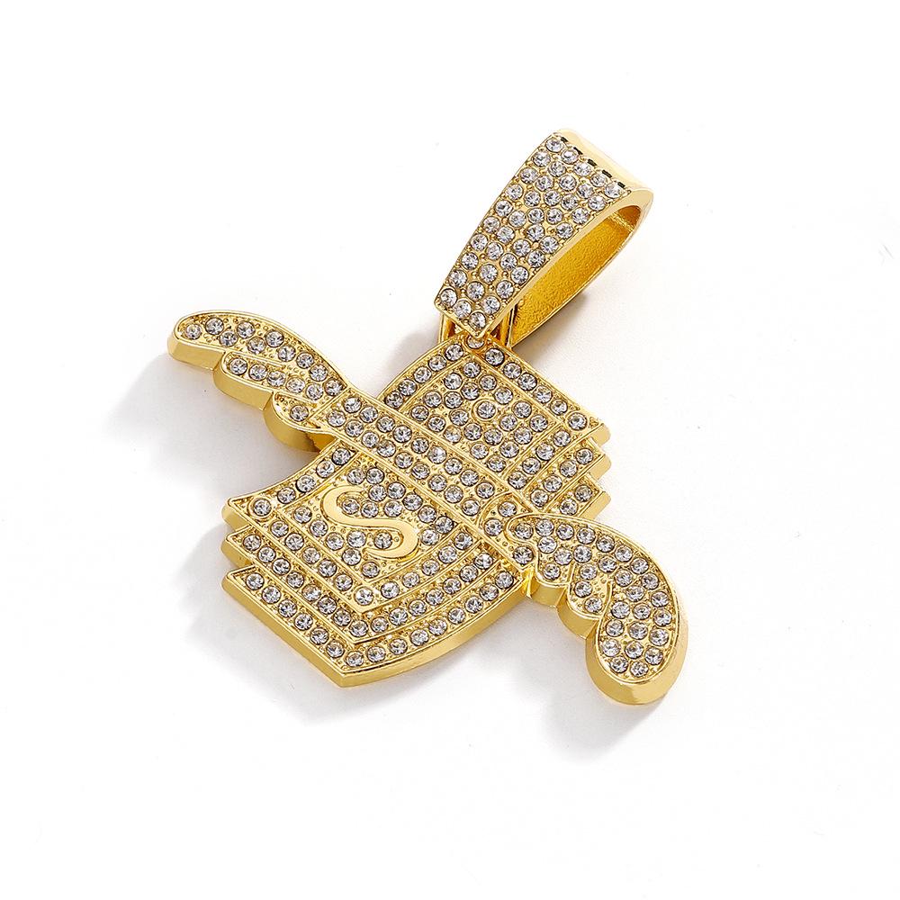 Gold US Dollar Symbol Pendant - High Quality Alloy Jewelry Accessory for DIY Necklaces and Charms