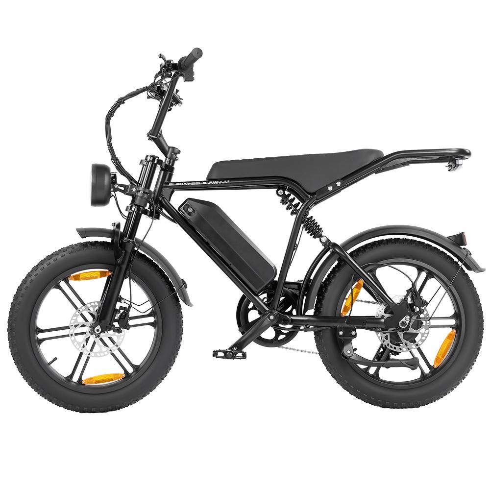 Elekwheels E6 Electric Bicycle 250W Motor 20" Fat Tire Fully Suspended Adult Electric Bike 48V 15Ah LCD Display 7 Speed Max Load 150Kg