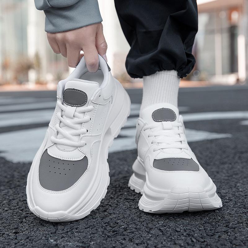 Men's Fashionable Thick Sole 6CM Platform Dad Shoes - New Style Casual Sneakers
