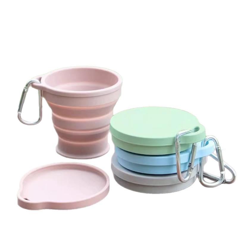 Tazza Pieghevole Resistente al Calore Tazza Portatile per Bevande Tazze d'Acqua in Gomma Viaggio Campeggio Silicone Morbido