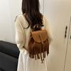 Autumn and Winter New Backpack Bohemian Niche Backpack Fringed Bag Commuter Backpack Literary Women's Bag Retro Trend