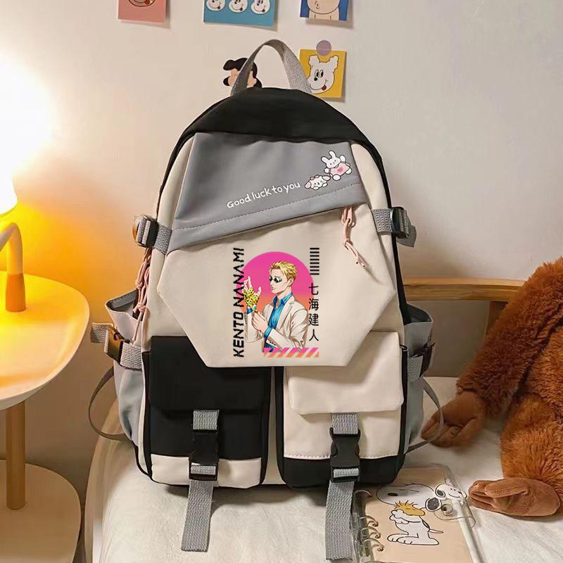 Day Mantra Peripheral Printed Backpack Youth Youth Student School Bag Lightweight Backpack Travel Bag