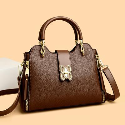 Modische und schlichte Umhängetasche für Damen Mehrschichtige Handtasche für Damen