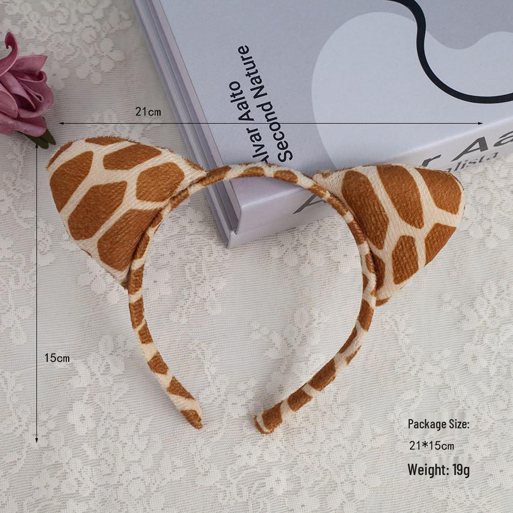 Halloween Animal Headband: Giraffe & Deer Antlers Costume Prop Hair Clip