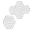 Set of 12 Soundproof Foam Tiles Hexagonal Self Adhesive Wall Panel Polyester Soundproof Wall Panel Soundproof Foam Panel
