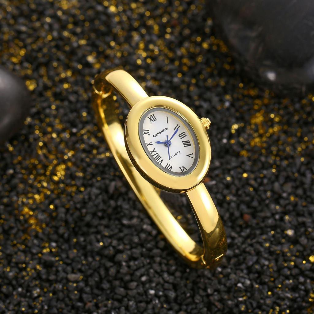 New Style Bathtub Bracelet Small Dial Exquisite and Unique Light Luxury Women's High-end Roman Numerals Oval Quartz Watch