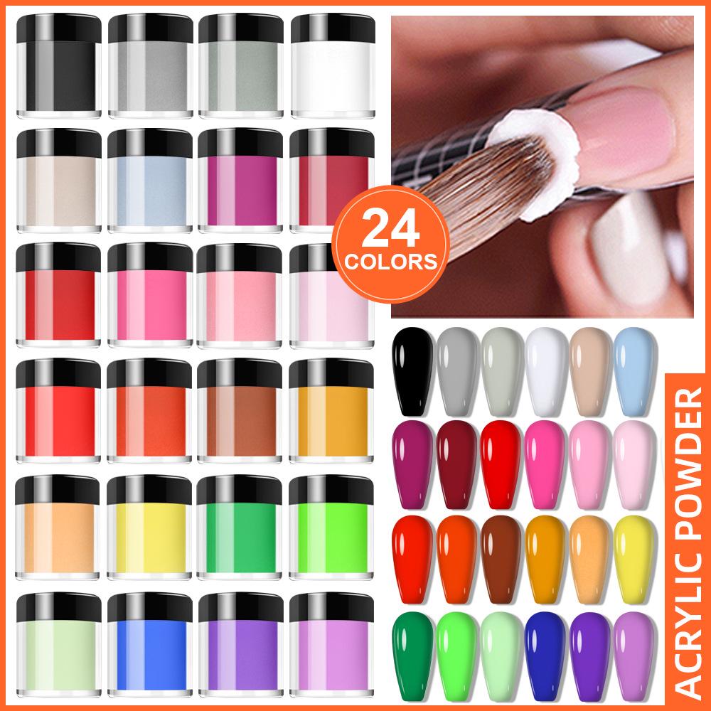 

24-Color 3D Crystal Carving Acrylic Powder Set for Nail Art Extension