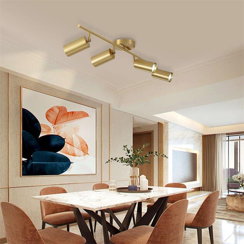 Modern Gold Multi-Head Spotlight Wall Lamp for Bars, Restaurants, and Cloakrooms