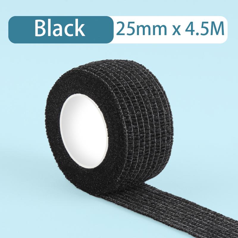 

Width 25mm(2.5CM) Elastic Bandage Self-Adhesive Wrapping Tape Machine Instrument Anti Slip Heat-Insulating Sweat Absorbing Tape 1 Roll чёрный