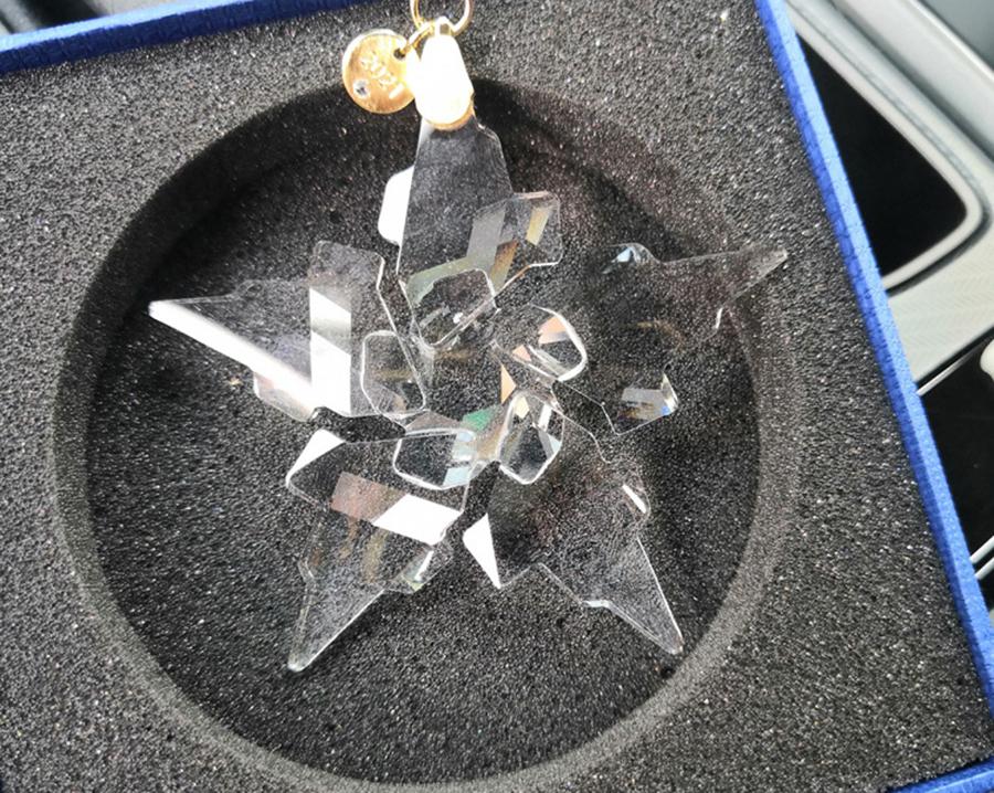 2021 New Year Christmas Crystal Star Snowflake Xmas Ornament Tree Decoration