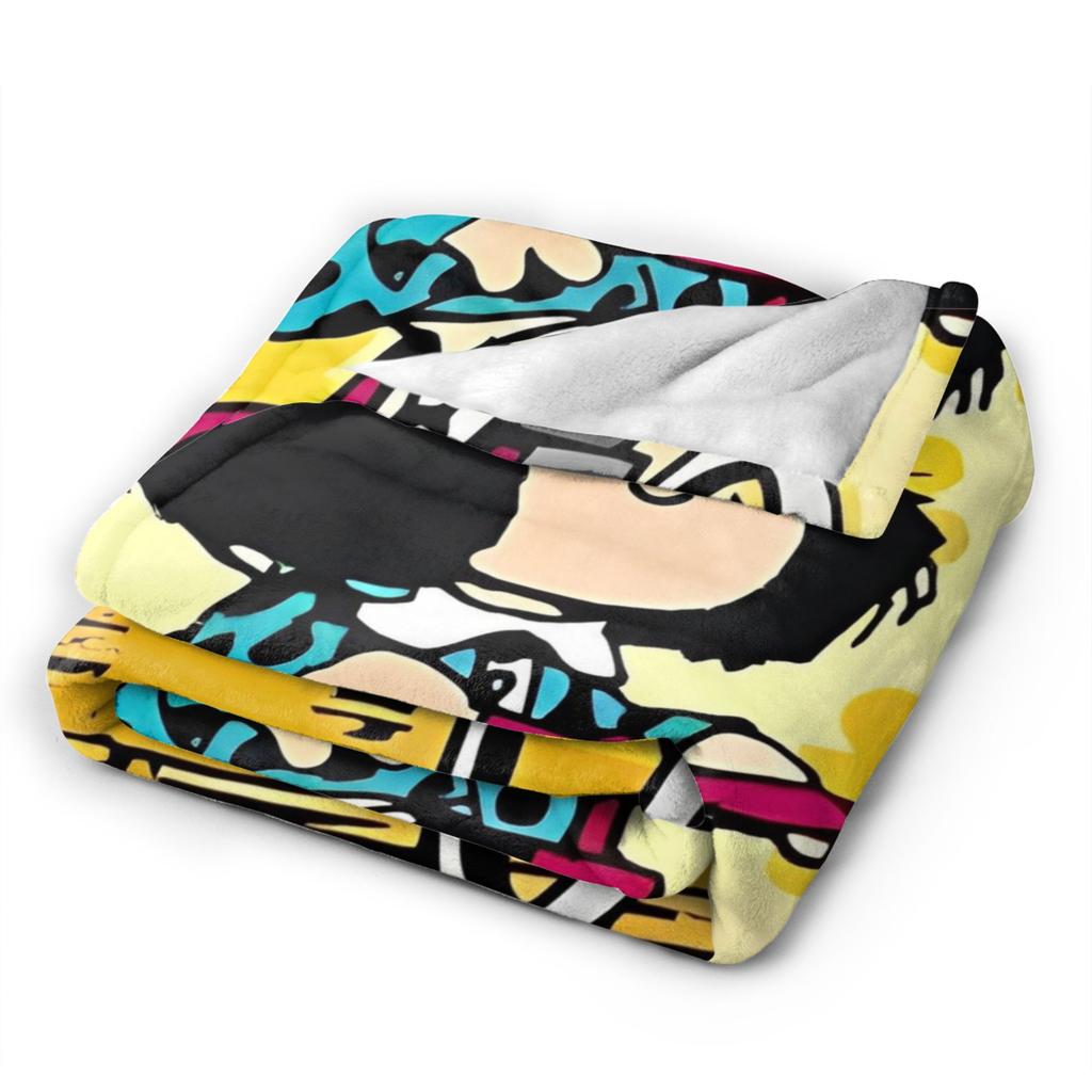 Coperte Plaid in Flanella Cartoon M-Mafaldas Coperta Anime per Divano Ufficio Trapunta Ultra-Morbida,