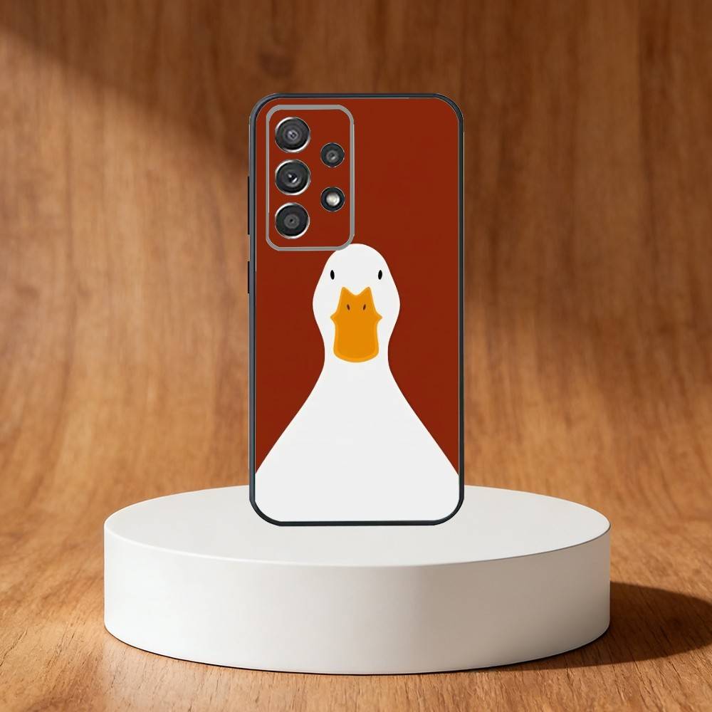 Cartoon Cute G-Goose Phone Case For Samsung S25,S24,S21,S22,S23,S30,Ultra,S20,Plus,Fe,Note,10,9,5G Black Cover