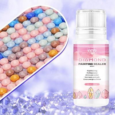 60/120/150/240ml 5D Diamantmalerei Kleber Glanzeffekt Diamantkunst Kleber Versiegelung Diamantmalerei Versiegelung Permanenter Halt Versiegelung