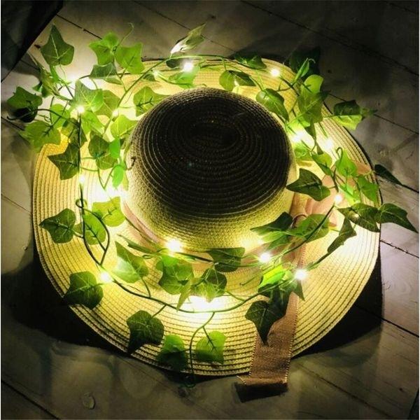 Decorative Garland with LED Lights Ivy Leaves