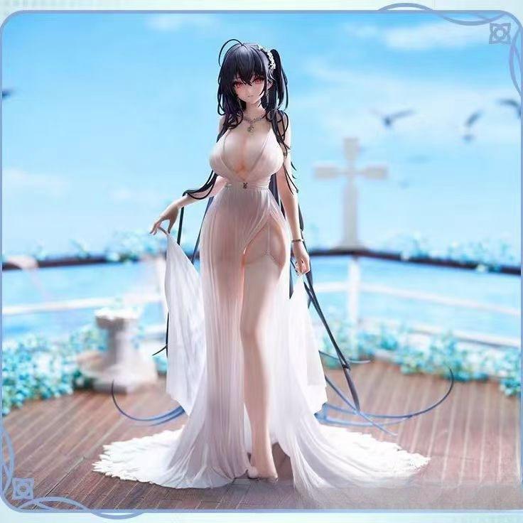 Azur Lane Фигурка Тайхо Белое Платье Аниме Грудастая Девушка ПВХ Статуя 30см Коллекционная Модель Настольный Декор Для Фанатов Аниме (As shown-1553)-
