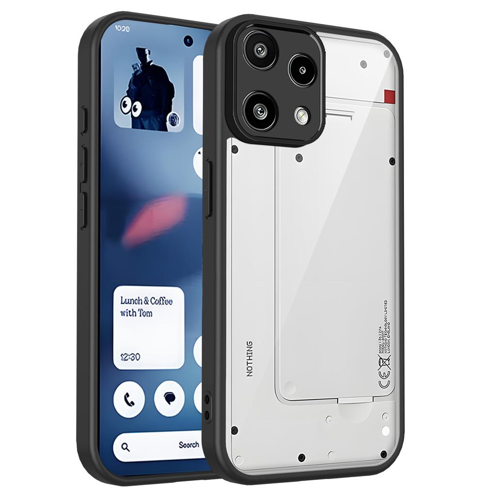 Custodia per Nothing Phone 3A Lite con Air Cushion, Paraurti in Silicone Antiurto, Cover Posteriore Trasparente Opaca, Custodia Rigida per Nothing Phone 3A Lite 5G