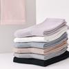 Female Spring and Autumn Pure Color Antibacterial Deodorant Sweat Absorption Anti Pilling Movement Tube Socks