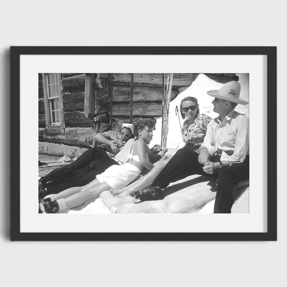Vintage Ski Photo Print Road Gap Skier Jumps Girls Car Canvas Painting Winter Sports Skiing Art Poster Ski Home Lodge Wall Decor