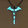 Vintage Glow In The Dark Cross Pendant Necklace Luminous Halloween Jewelry