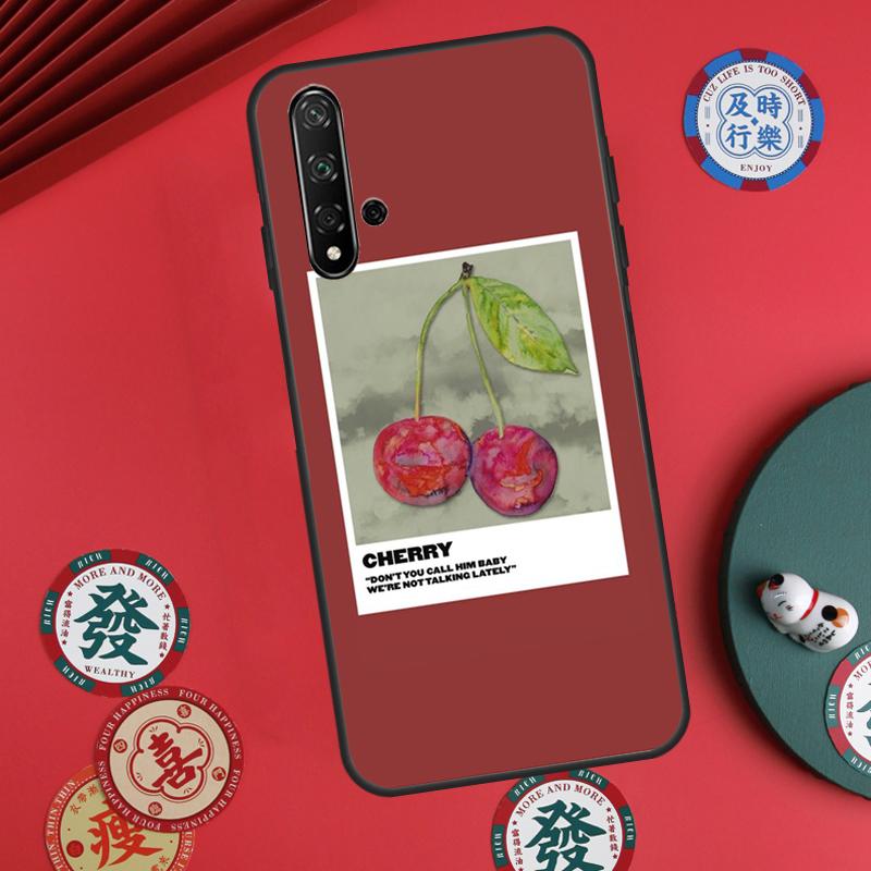 Cherry Pattern For Huawei Nova Y73 Y72 Y61 Y91 Y90 Y70 Y60 12s 12i 11i 8i 9 10 SE P60 Pro P30 P40 Lite Case