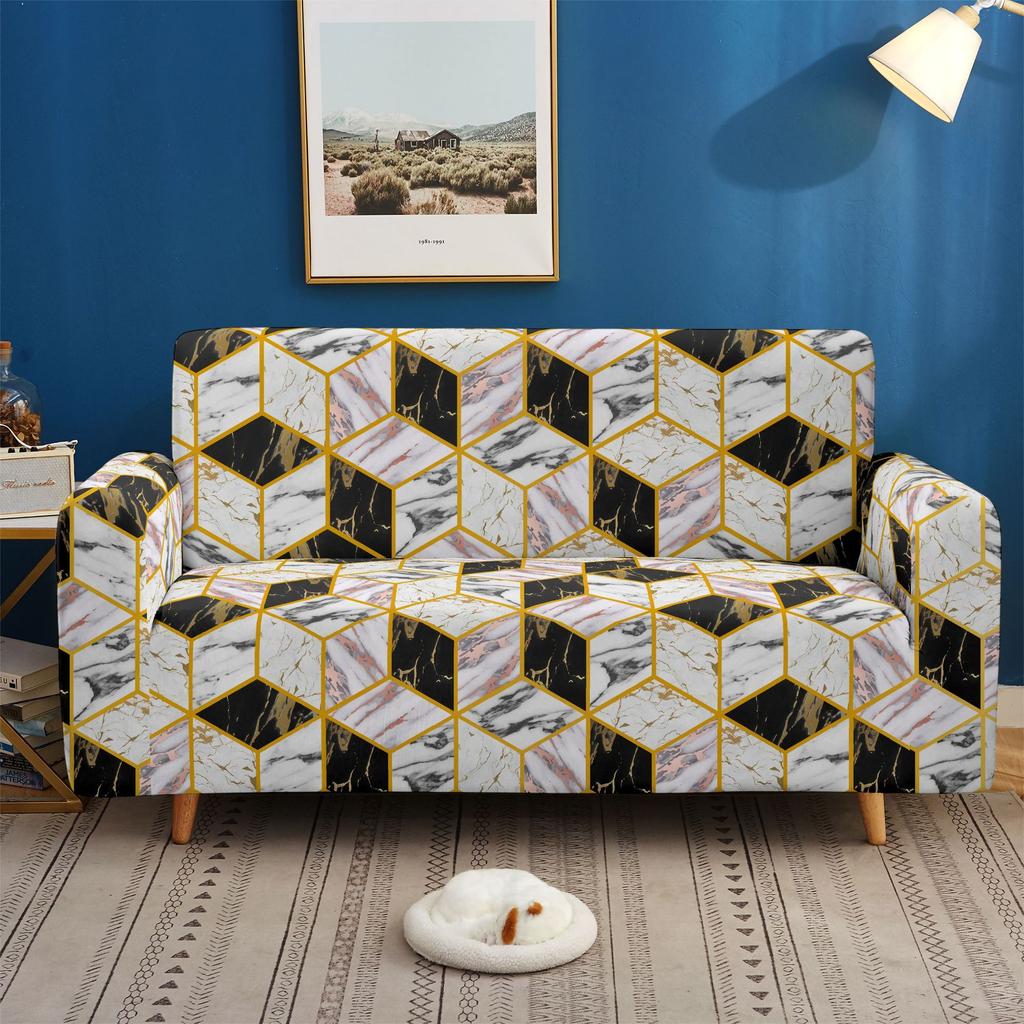 Elastic All-Inclusive Sofa Cover Geometric Pattern Multi-Person Combination Sofa Cover Lazy Sofa Cover