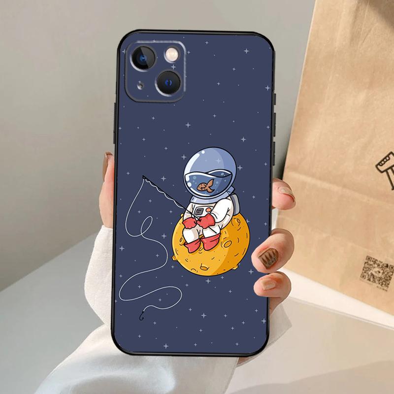 Star Astronaut Cute Phone Case For iPhone 17 Air 16 14 13 12 11 15 Pro Max 13 12 Mini 15 16 Plus 16e Cover Coque
