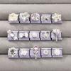 Y2K Purple Series Bow Candy Heart Flower Shiny Italian Charm Links Fit 9MM Stainless Steel Bracelet Girls' DIY Making Jewelry