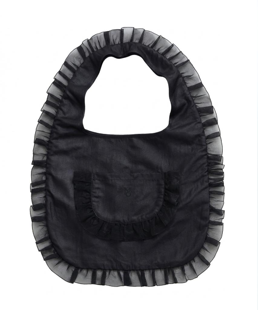 Moiremoa Luster Shirring Bag-Black