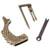 Antique Fish Shaped Bronze Metal Lock Old Chinese Padlock For Drawer Jewelry Box