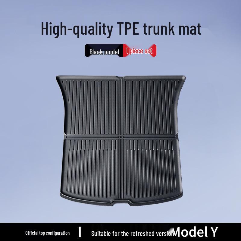 Tesla Model 3/Y Updated TPE Trunk Mats - Front & Rear, Protective Accessories for Retrofit.