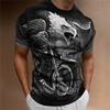 Animal T-Shirt For Men Eagle Motorcycle 3d Print Retro Trend Men'S Top Loose Oversized Shirt Everyday Casual Clothing Street Tee