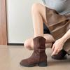Pretty Feifei Pile Boots Women's Summer New Merad Western Cowboy Short Boots Medium Boots Martin Boots