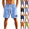 Herren Leichte Atmungsaktive Eis Seide Fünf-Taschen Shorts mit Elastischem Bund Kordelzug Lockerer Schnitt STYLE 1979 für Sommerkomfort