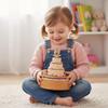 Rotating Carousel Wooden Carousel Music Box Wooden Material Musical Jewelry Box  Children's Toys