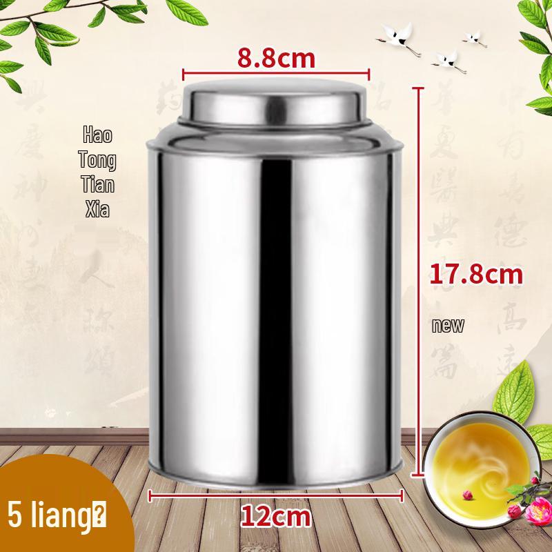 Portable Stainless Steel Tea Storage Jar - Large & Small Sealed Containers