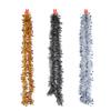 Versatile Tinsel Pet Ribbon In Rose Gold Silver And Black For Festive Decorations