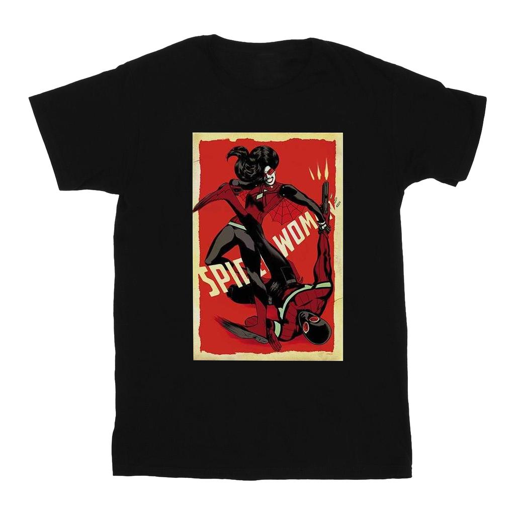 Marvel Mens Spider-Woman Fight T-Shirt