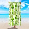 Cute Summer Watermelon Print Beach Towel Quick Dry Sand-Free Absorbent Lightweight Beach Blanket for Beach Vacation