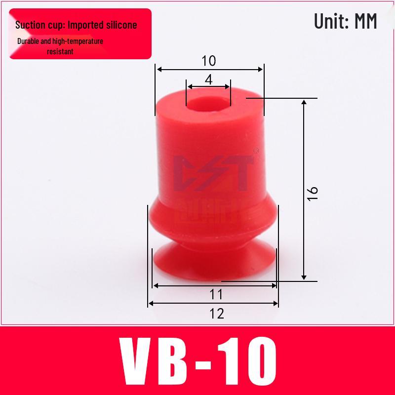 Robotic Arm Suction Cups VB10-VB50: Double Layer Vacuum Silicone Pneumatic Accessory