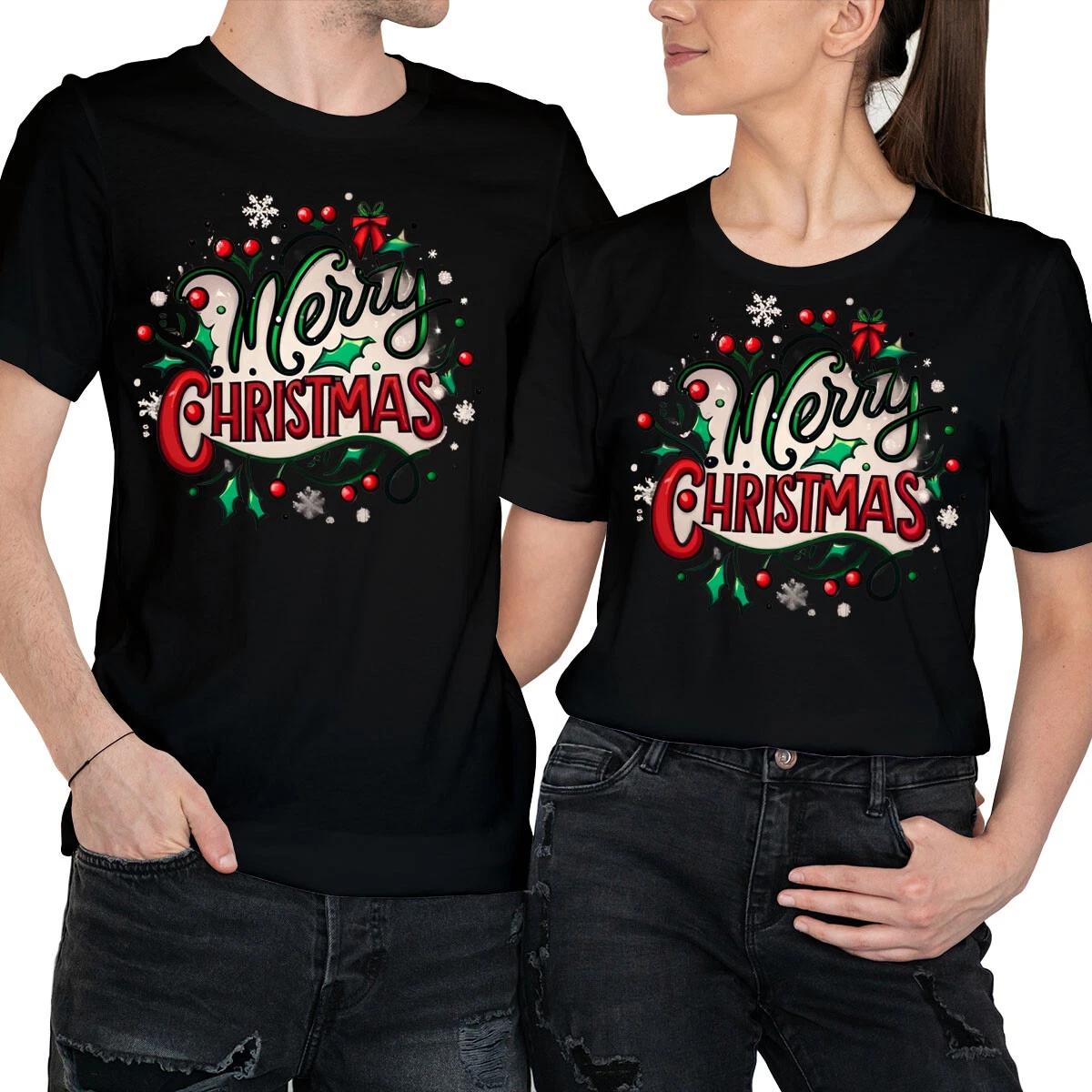 Merry Christmas Graphic T-Shirt - Unisex Christmas Tee - Holiday Gift #MC XXXXL