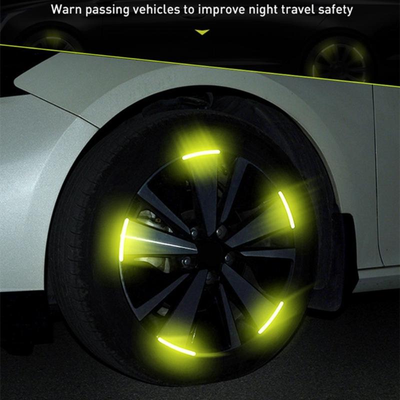 Reflective Wheel Rim Stripe Decal Sticker for Car Motorcycle Wheels Cycling Bike Bicycles Night Safety Decoration Stripe