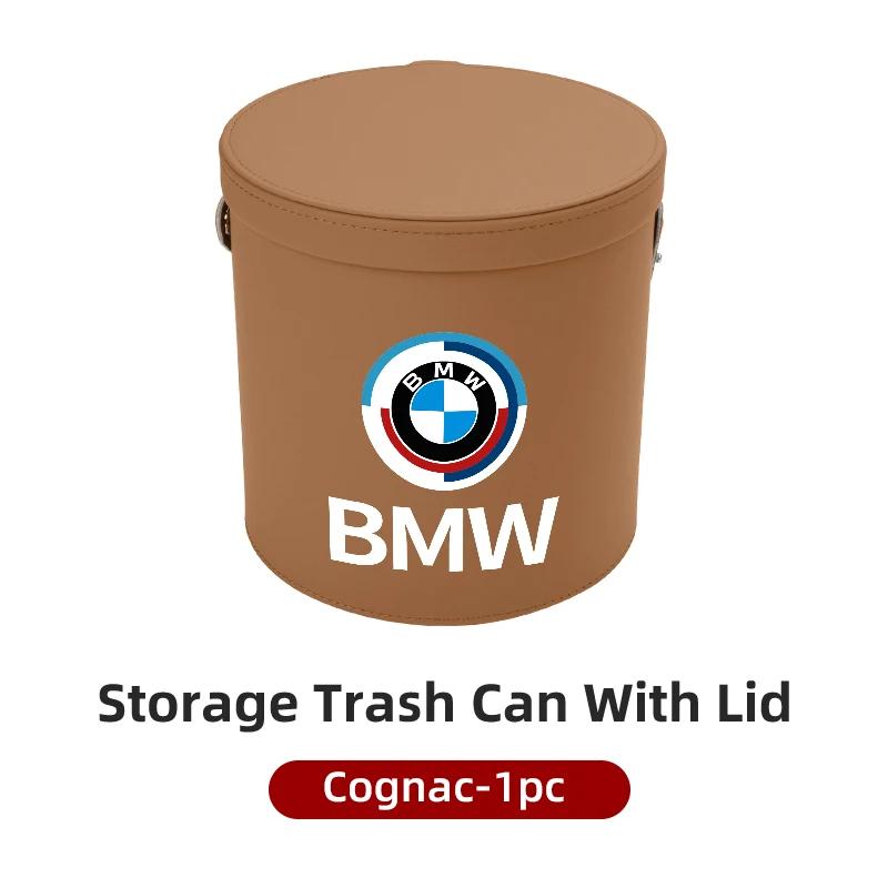 New Car Leather Storage Bag Trash Can Organizer Accessories for BMW M Performance M3 M5 M6 F01 F20 F10 F13 X5 F11 G20 X3 X1