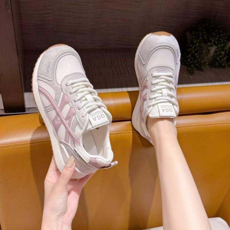 Mesh Breathable Sneakers Women's 2025 New Summer Little White Mesh Shoes Lightweight Soft-soled Forrest Gump Training Running Shoes