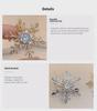 Rotating Snowflake Brooch: Elegant Unisex High-End Sweater Pin, Fashionable Niche Accessory.