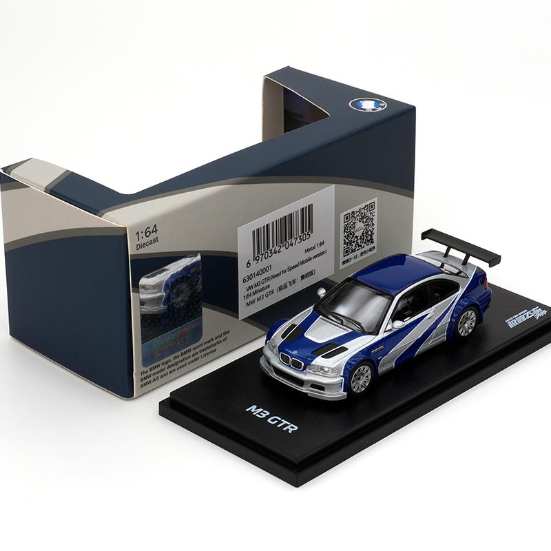 AR MJ Auf Lager 1:64 E46 M3 GTR Diecast Diorama Auto Modell Sammlung Miniatur Spielzeug
