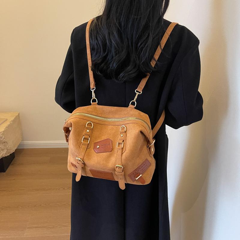 Small Retro Simple Leather Back Pack for Women Fashion Design Vintage Backpack 2024 Winter Trendy Back To School Bags