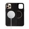 Crong Essential Cover Magnetic - Etui Ze Skóry Iphone 12 Pro Max Magsafe (Czarny)