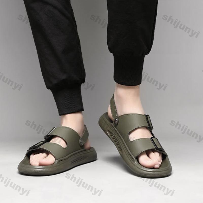 Men Sandals Summer 2026 New Outdoor Casual Non Slip Soft Sole Beach Shoes Lightweight Comfortable Fashion Buckle Strap Slippers